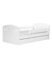 Łóżko dziecięce z materacem Cecil 2X 80x140 - białe w sklepie o6i2u8y4t0z.info