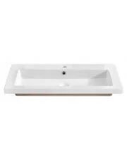 Prostokątna umywalka ceramiczna Defires 80 CM - Biała w sklepie o6i2u8y4t0z.info