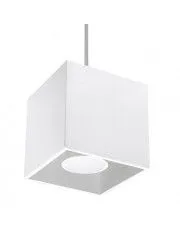 Minimalistyczna lampa wisząca kostka E816-Lenobri - biały w sklepie o6i2u8y4t0z.info