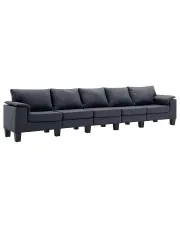 Pięcioosobowa ekskluzywna ciemnoszara sofa - Ezof 5Q w sklepie o6i2u8y4t0z.info