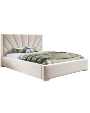 Małżeńskie łóżko z zagłówkiem 200x200 Lenar 3X - 36 kolorów w sklepie o6i2u8y4t0z.info