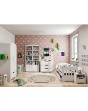 Biały komplet mebli dziecięcych z łóżkiem - Rubens w sklepie o6i2u8y4t0z.info