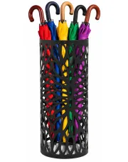 Czarny ażurowy stojak na parasole - Risa w sklepie o6i2u8y4t0z.info
