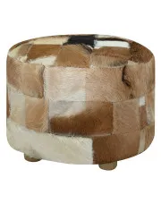 Okrągła pufa skórzana do salonu - Anubis w sklepie o6i2u8y4t0z.info