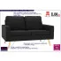 Dwuosobowa czarna sofa z tkaniny Eroa 2Q