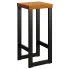 Czarny loftowy hoker barowy Conta 2X - 4 kolory