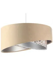 Beżowa lampa wisząca nad stół - EXX27-Nepo w sklepie o6i2u8y4t0z.info