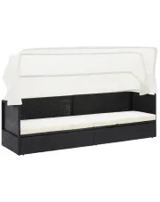 Czarna sofa ogrodowa z zadaszeniem - Magnolia w sklepie o6i2u8y4t0z.info