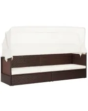 Brązowa sofa ogrodowa z zadaszeniem - Magnolia w sklepie o6i2u8y4t0z.info