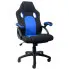 Czarno niebieski fotel obrotowy Awerte 3X