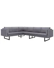 7-osobowa jasnoszara sofa narożna z tkaniny - Lordis w sklepie o6i2u8y4t0z.info
