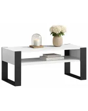 Biało-czarna minimalistyczna ława do salonu - Bracio w sklepie o6i2u8y4t0z.info