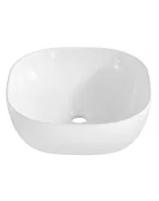 Biała kwadratowa umywalka ceramiczna na blat - Ravos 3X w sklepie o6i2u8y4t0z.info