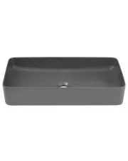 Szara prostokątna ceramiczna umywalka nablatowa - Bono w sklepie o6i2u8y4t0z.info