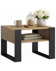 Nowoczesny stolik kawowy dąb artisan+czarny - Martela w sklepie o6i2u8y4t0z.info