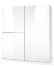Nowoczesna komoda Vitoria 2X - biały połysk w sklepie o6i2u8y4t0z.info