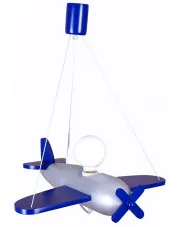 Granatowa dziecięca lampa wisząca samolot - S201-Velori w sklepie o6i2u8y4t0z.info