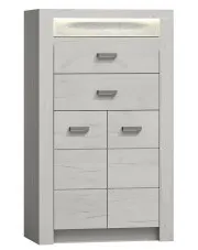 Komoda w dekorze kraft biały - Filin 7X w sklepie o6i2u8y4t0z.info