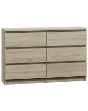 Duża komoda dąb sonoma - Berta 2X 140 cm w sklepie o6i2u8y4t0z.info