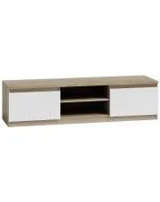 Szafka RTV Amida 2X 120 cm - biała + dąb sonoma w sklepie o6i2u8y4t0z.info