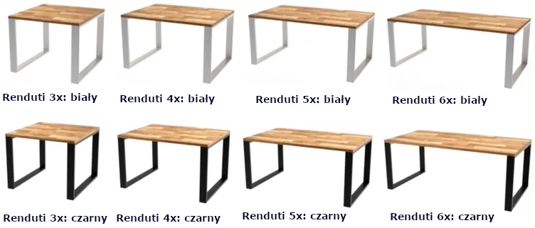 Stoliki Renduti: dostępne modele