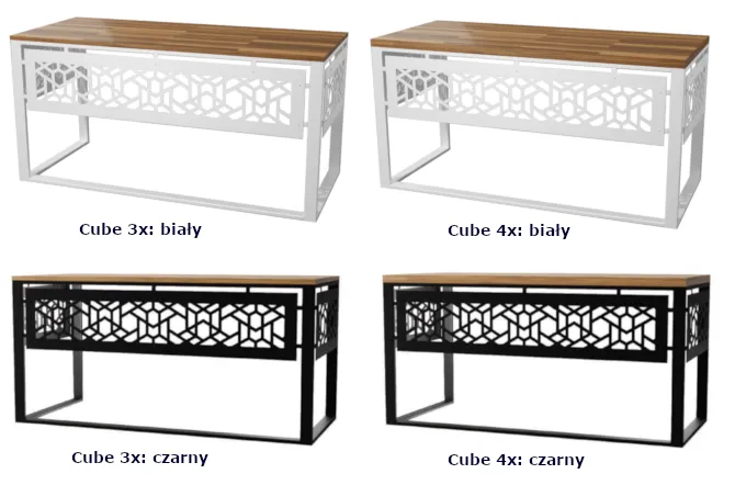 Dostępne modele biurek Cube