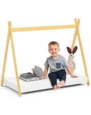 Białe łóżko dziecięce tipi z materacem - Welma 4X 80x180 w sklepie o6i2u8y4t0z.info