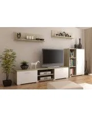 Komplet mebli RTV Armo 6X - biały + dąb sonoma w sklepie o6i2u8y4t0z.info