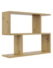 Skandynawska półka na ścianę w kolorze dąb artisan - Keller w sklepie o6i2u8y4t0z.info