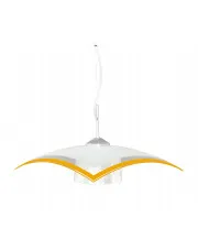 Biało-pomarańczowa lampa wisząca do jadalni - S564-Grotto w sklepie o6i2u8y4t0z.info