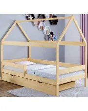 Pojedyncze łóżko dziecięce domek, sosna - Cubis 4X 190x80 cm w sklepie o6i2u8y4t0z.info