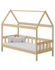 Łóżko domek z materacem dla dziecka, sosna - Laros 3X 190x90 cm w sklepie o6i2u8y4t0z.info