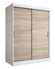 Szafa przesuwna 150 cm biała + dąb sonoma- Erco 4X w sklepie o6i2u8y4t0z.info