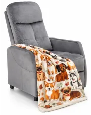 Popielaty rozkładany fotel do salonu z funkcją relax - Erto 3X w sklepie o6i2u8y4t0z.info