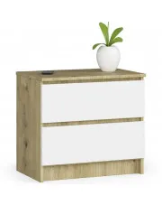 Niska komoda dąb artisan + biały - Morgana 3X w sklepie o6i2u8y4t0z.info