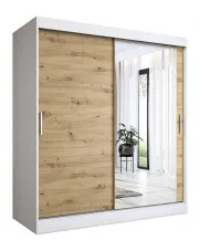 Szafa przesuwna biel + dąb artisan 180 cm - Massi 5X w sklepie o6i2u8y4t0z.info