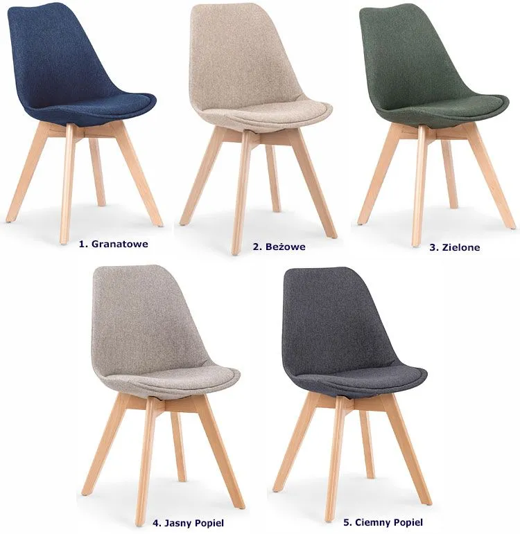 Drewniane krzesło do stołu, biurka styl Eames Malibex