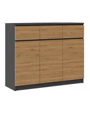 Industrialna komoda z drzwiczkami antracyt + dąb artisan - Haklen w sklepie o6i2u8y4t0z.info