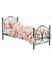 Czarne rustykalne łóżko 90x200 cm - Doka w sklepie o6i2u8y4t0z.info