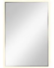 Srebrne prostokątne lustro led 60x90 cm - Astil w sklepie o6i2u8y4t0z.info