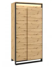 Loftowa dwudrzwiowa szafa dąb artisan - QA-01 w sklepie o6i2u8y4t0z.info