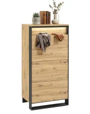 Wysoka komoda w stylu industrialnym dąb artisan - QA-07 w sklepie o6i2u8y4t0z.info