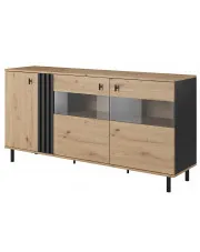 Komoda z witryną dąb artisan - Natta 7X w sklepie o6i2u8y4t0z.info