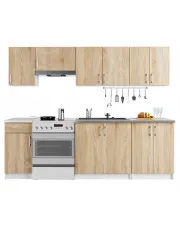 Komplet mebli kuchennych 240 cm dąb sonoma - Napolo w sklepie o6i2u8y4t0z.info