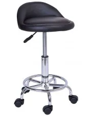 Czarny tapicerowany taboret obrotowy - Sevo w sklepie o6i2u8y4t0z.info