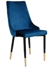 Granatowe metalowe krzesło do biurka tapicerowane glamour - Ledar w sklepie o6i2u8y4t0z.info