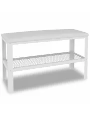 Białe elegancka ławka, siedzisko z metalowym stelażem - Sagal 5X w sklepie o6i2u8y4t0z.info