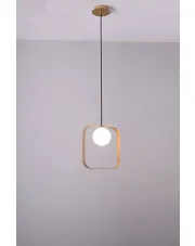 Złota lampa wisząca kwadrat - V030-Milton w sklepie o6i2u8y4t0z.info