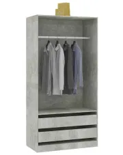 Minimalistyczna szafa bez drzwiczek beton - Uxaro 3X w sklepie o6i2u8y4t0z.info