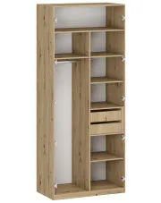 Korpus szafy z drążkiem i półkami dąb artisan 100 cm - Jonix 10X w sklepie o6i2u8y4t0z.info